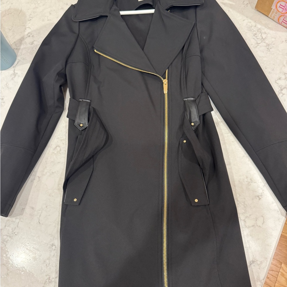 Via spica Women's Black Jacket with Gold Accents